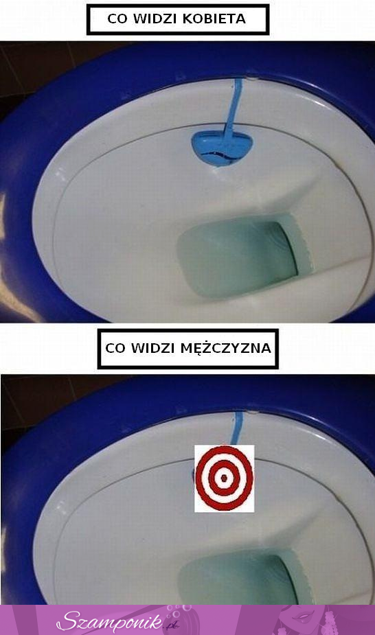 Co widzi kobieta VS co widzi mężczyzna w TOALECIE, haha to prawda! :D