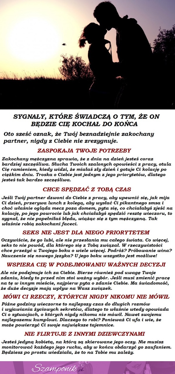 Sygnały, które świadczą o tym, że ON będzie Cię KOCHAŁ do końca...