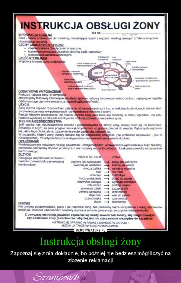 Zobacz instrukcję obsługi żony