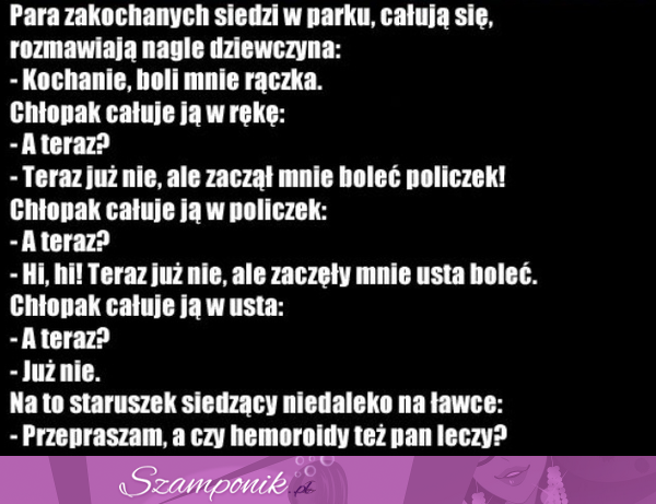 Para zakochanych siedzi w parku, całują się...