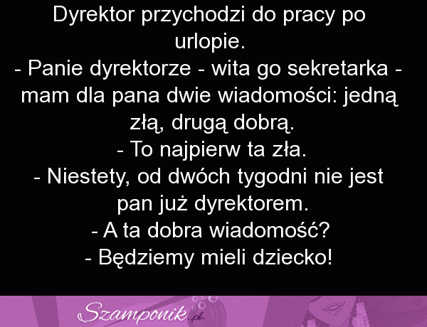 No nie wiem która wiadomość jej lepsza...