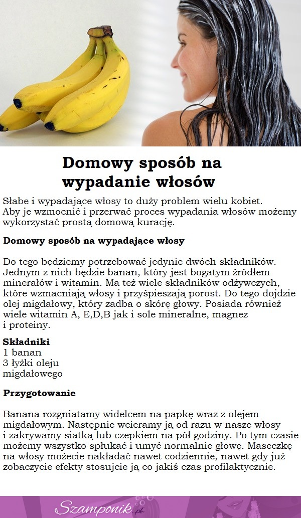 Domowy sposób na WYPADANIE włosów. SUPER!