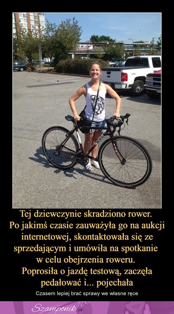 Tej dziewczynie SKRADZIONO ROWER! Po jakimś czasie zauważyła go na AUKCJI internetowej! Zobacz co zrobiła, BRAWO!