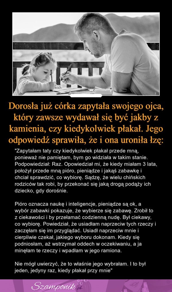 Córka wzruszyła swojego ojca... Piękna historia!