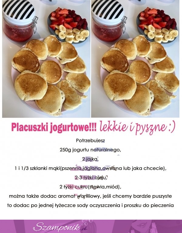 Placuszki jogurtowe! Lekkie i pyszne ;)