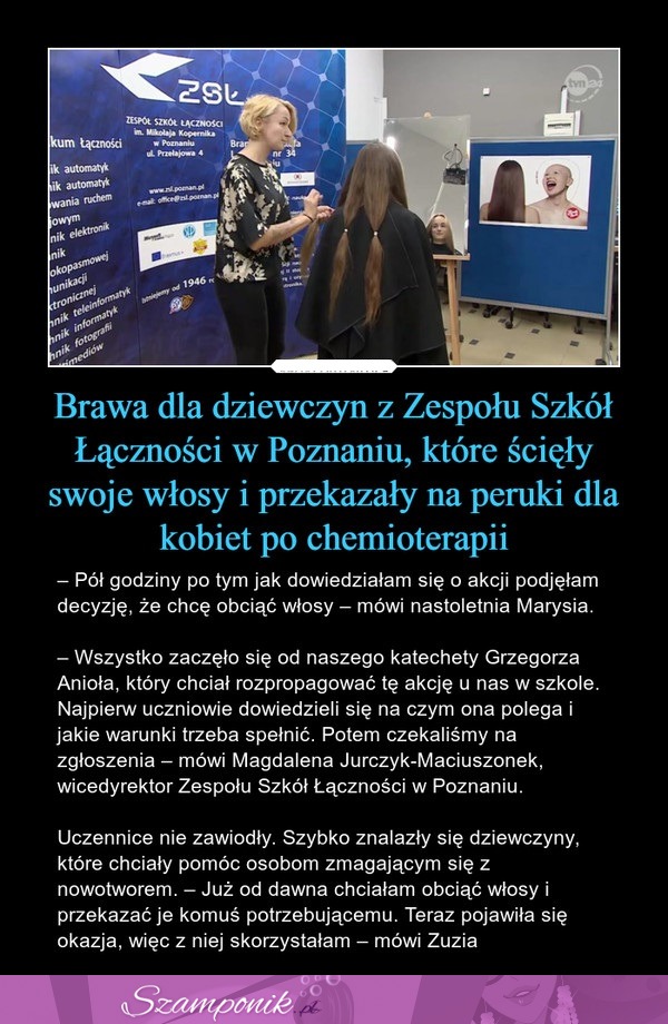 Ścięły włosy i przekazały na peruki dla kobiet po chemioterapii. Brawo dla tych dziewczyn!