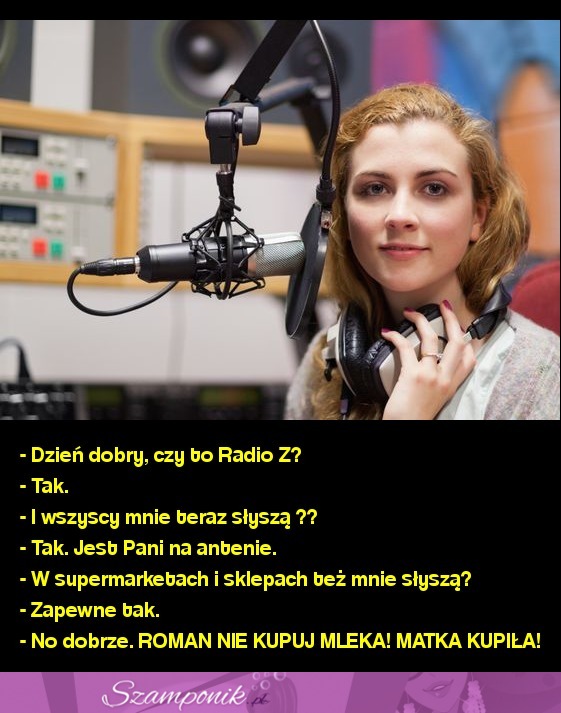 Kobieta na antenie w radiu, Zobacz co powiedziała! Haha ;D