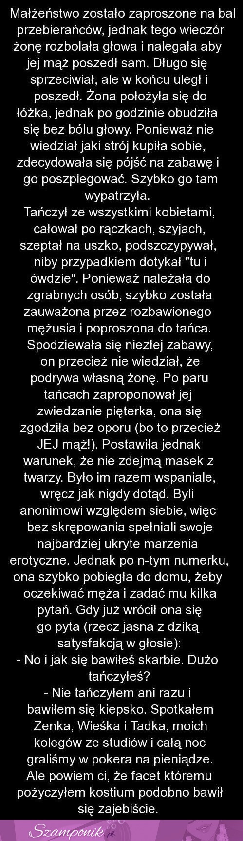 Przebiegła żona chciała SZPIEGOWAĆ swojego męża na BALU PRZEBIERAŃCÓW! Ale zakończenie ;D