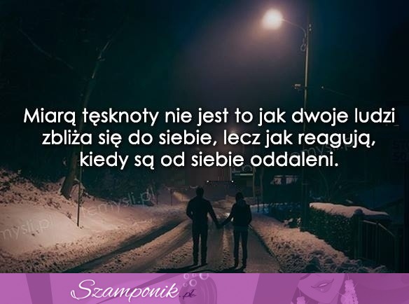 Miarą tęsknoty nie jest...