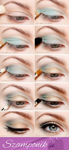 Fajny make up :) Pastelowe kolory