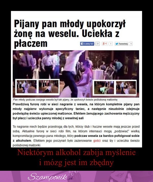 Pijany PAN MŁODY UPOKORZYŁ swoją ŻONĘ na weselu! UCIEKŁA Z PŁACZEM... SZOK!