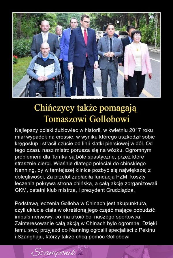 Chińczycy także pomagają Tomaszowi Gollobowi...