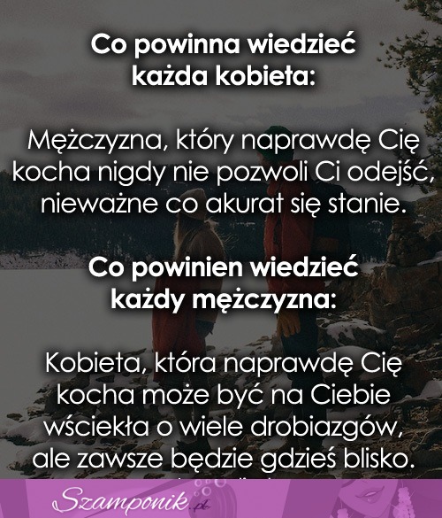 Co powinna wiedzieć każda kobieta vs facet