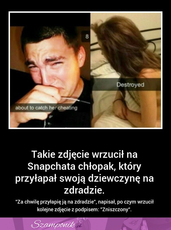 Takie ZDJĘCIE wrzucił na SNAPCHATA chłopak, który PRZYŁAPAŁ swoją DZIEWCZYNĘ na ZDRADZIE! SZOK