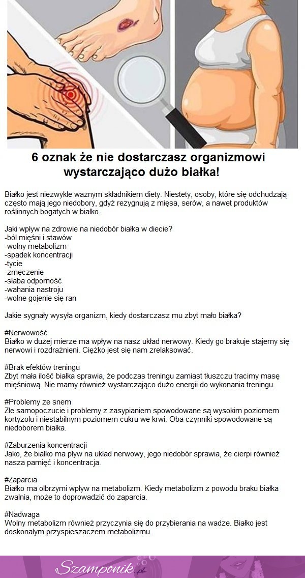 6 oznak, że nie dostarczasz organizmowi wystarczająco dużo białka!