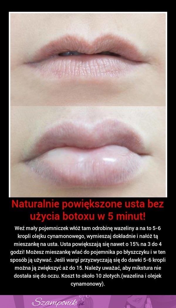 Naturalnie powiększone USTA bez użycia BOTOKSU! SUPER sposób