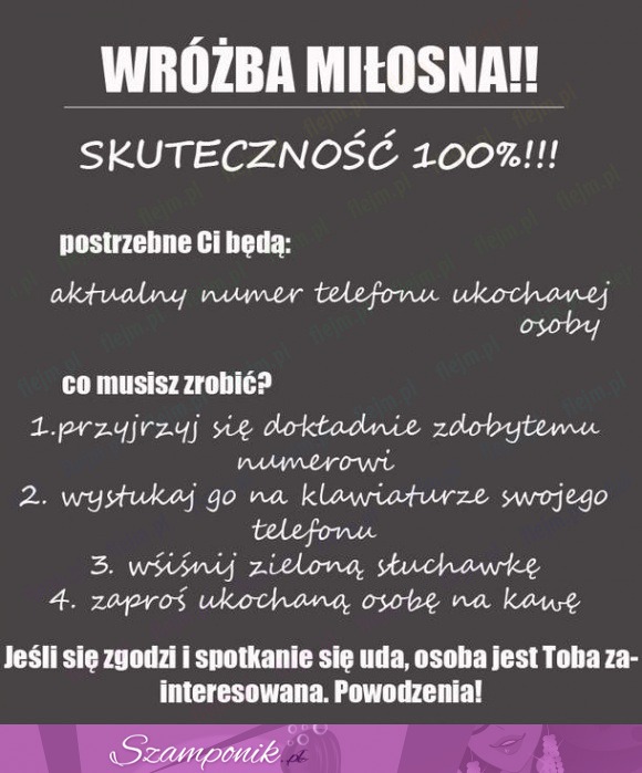 Wróżba miłośca, która działa jak każde inne