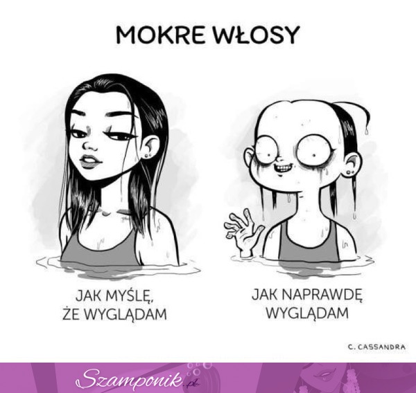 Mokre włosy