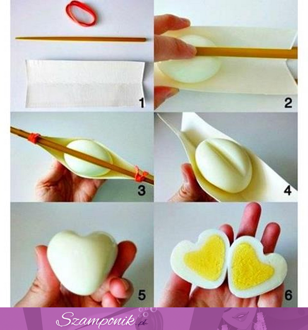 Zobacz jak zrobić urocze jajko w kształcie serduszka, idealnie na śniadanie! ;)