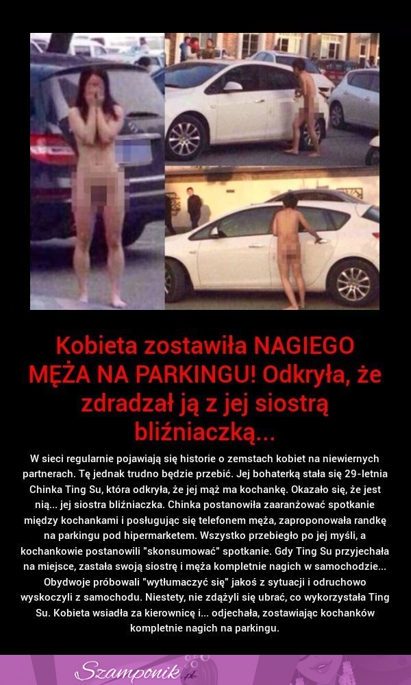 Kobieta zostawiła NAGIEGO MĘŻA NA PARKINGU!!! To co ODKRYŁA jest SZOKUJĄCE