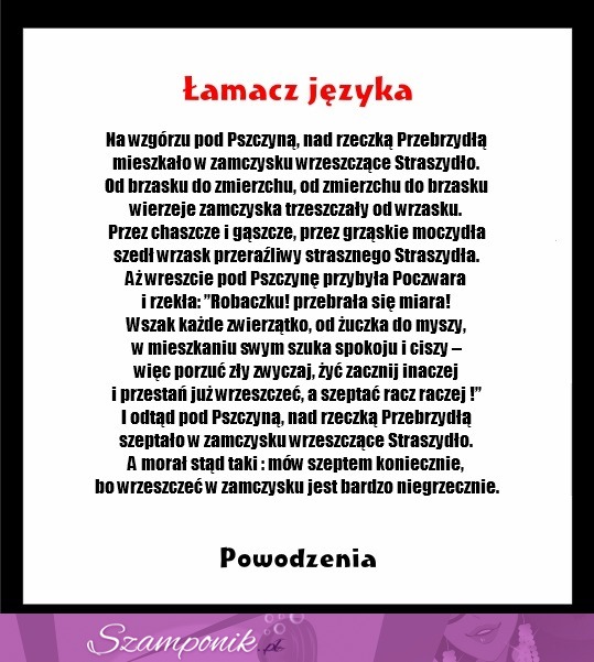 Straszna bajeczka, która ŁAMIE JĘZYK- przekonaj się sam!