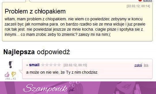 Dziewczyna ma problem ze swoim chłopakiem, on spotyka się z innymi... Co powinna zrobic?