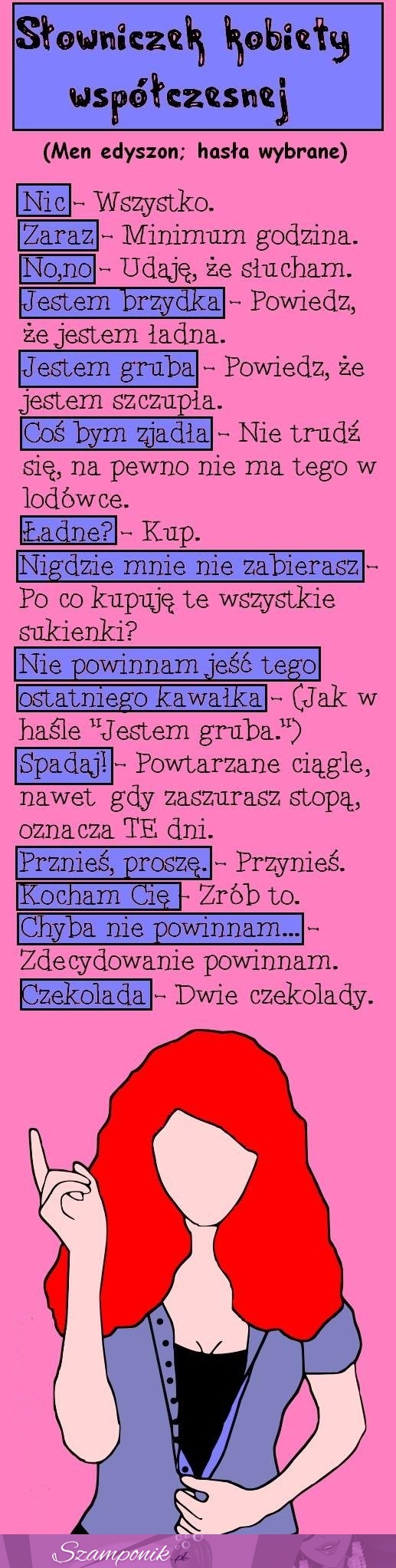 Słowniczek kobiety współczesnej!