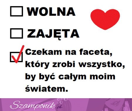 Wolna i zajęta, a może..