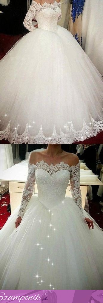 Księżniczkowa suknia ślubna