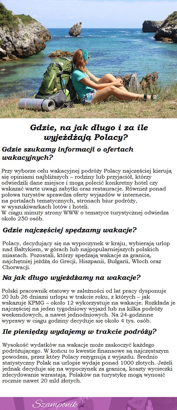 Gdzie, na jak długo i za ile wyjeżdżają Polacy?