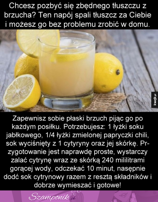 Dzięki tej metodzie pozbędziesz się tłuszczu! TEN NAPÓJ ZROBISZ W DOMU!