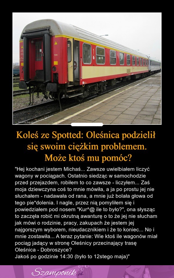 Spotted Oleśnica: Koleś podzielił się swoim ciężkim problemem. Może ktoś mu pomóc?