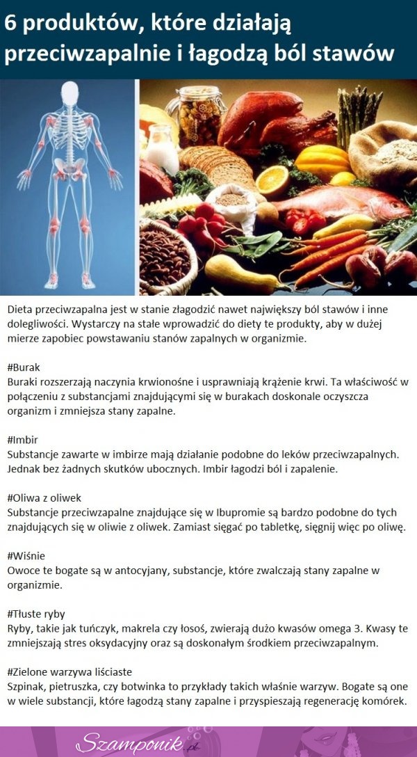 6 produktów, które działają przeciwzapalnie i łagodzą ból stawów