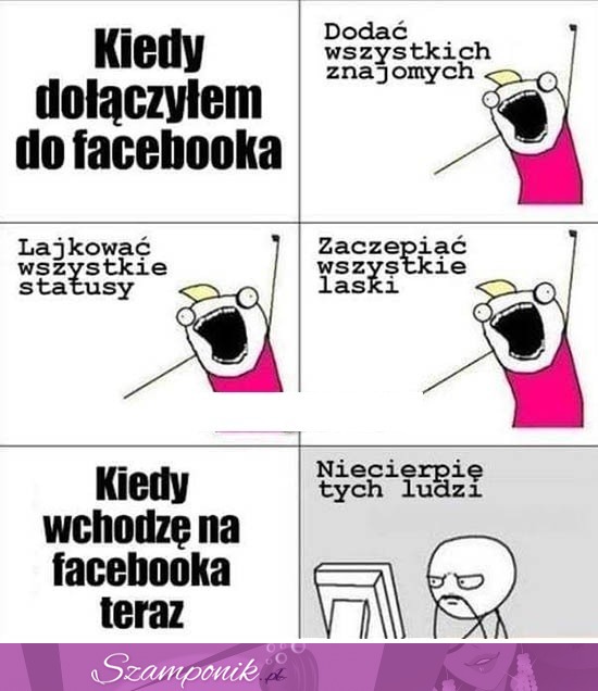 Na początku i na końcu mojej przygody z Facebookiem...