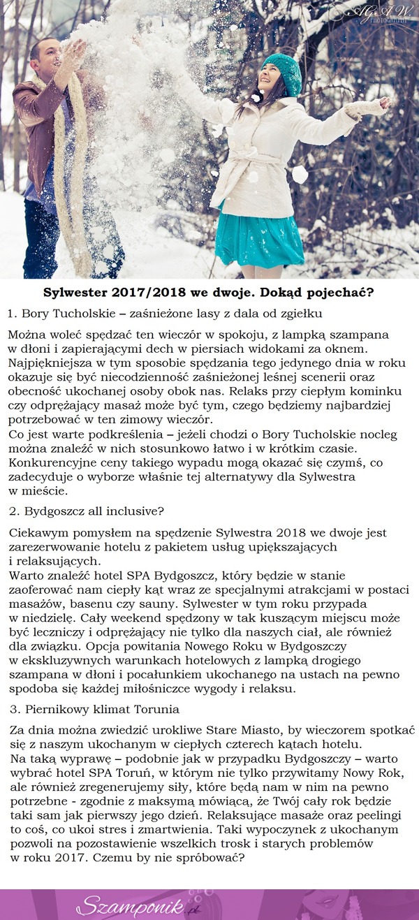 Sylwester 2017/2018 we dwoje. Dokąd pojechać?