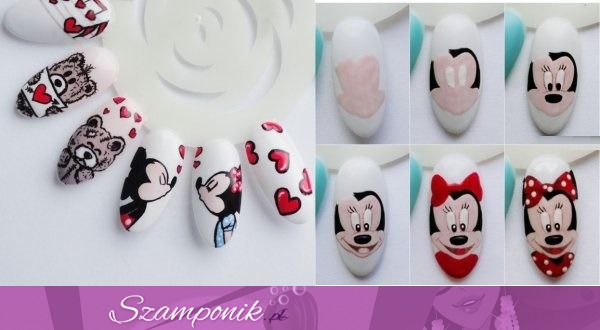 Minnie Mouse na paznokciach, mega!