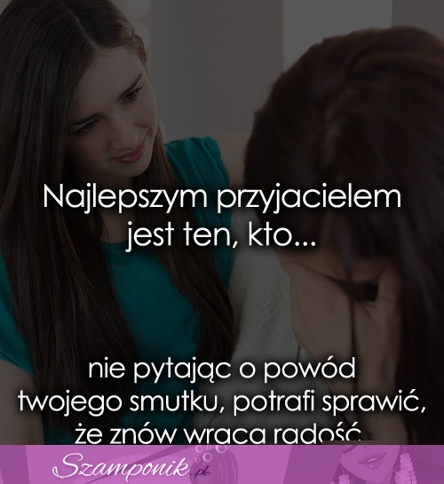 Najlepszym przyjacielem jest ten, kto...