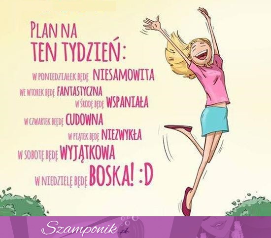 Plan tygodniowy ;)