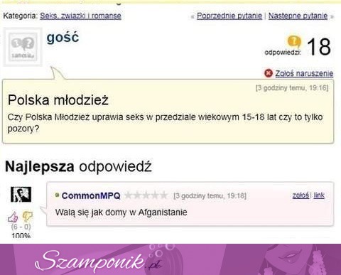 Czy młodzież uprawia seks w wieku 15-18 czy to tylko pozory? ;)