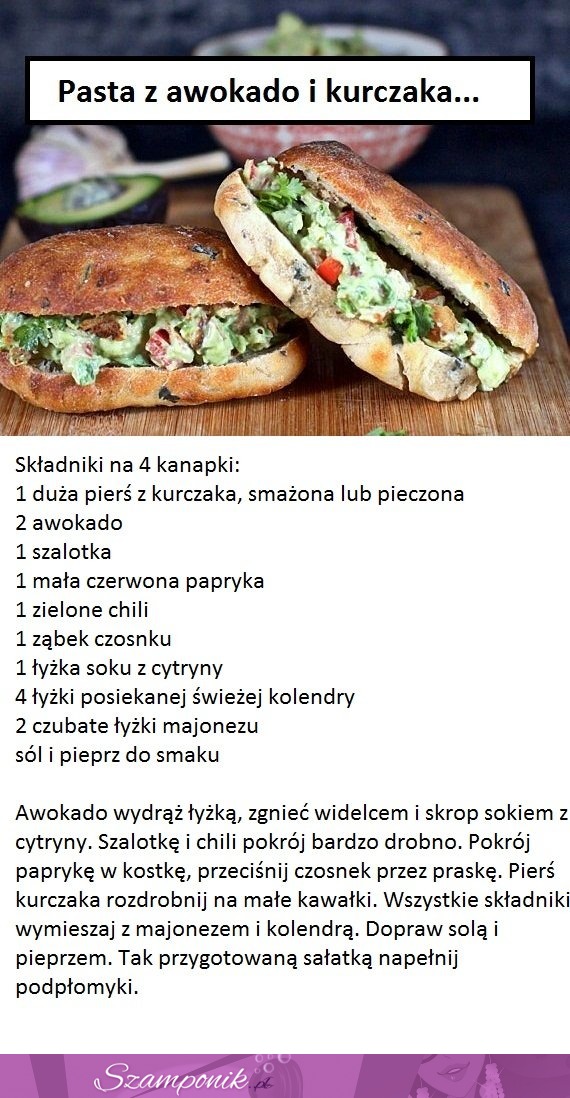 Pasta z awokado i kurczaka. PALCE LIZAĆ!