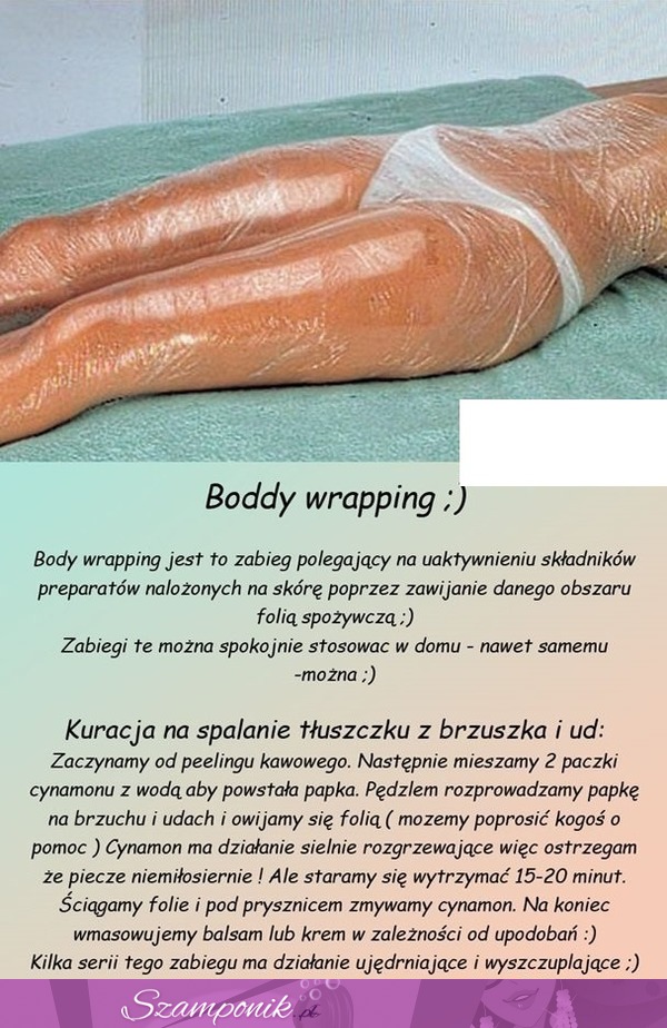 Boddy wrapping - Kuracja na spalanie tłuszczyku z brzuszka i ud ;)