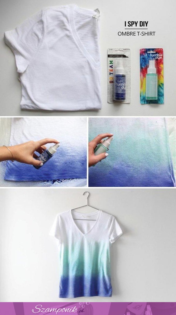 Cieniowany T-shirt! Zobacz jak przerobić zwykłą koszulkę. Super efekt :)