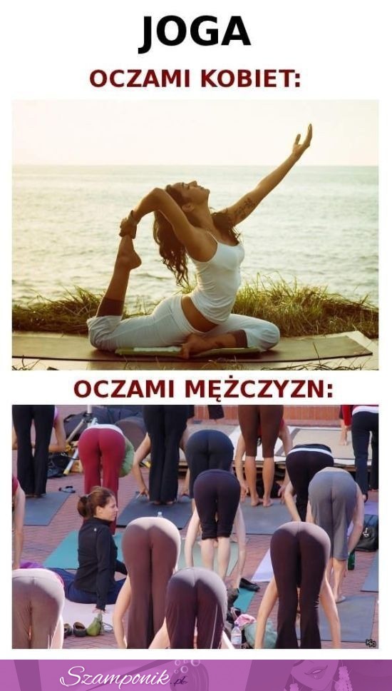 Joga oczami kobiet VS oczami mężczyzn