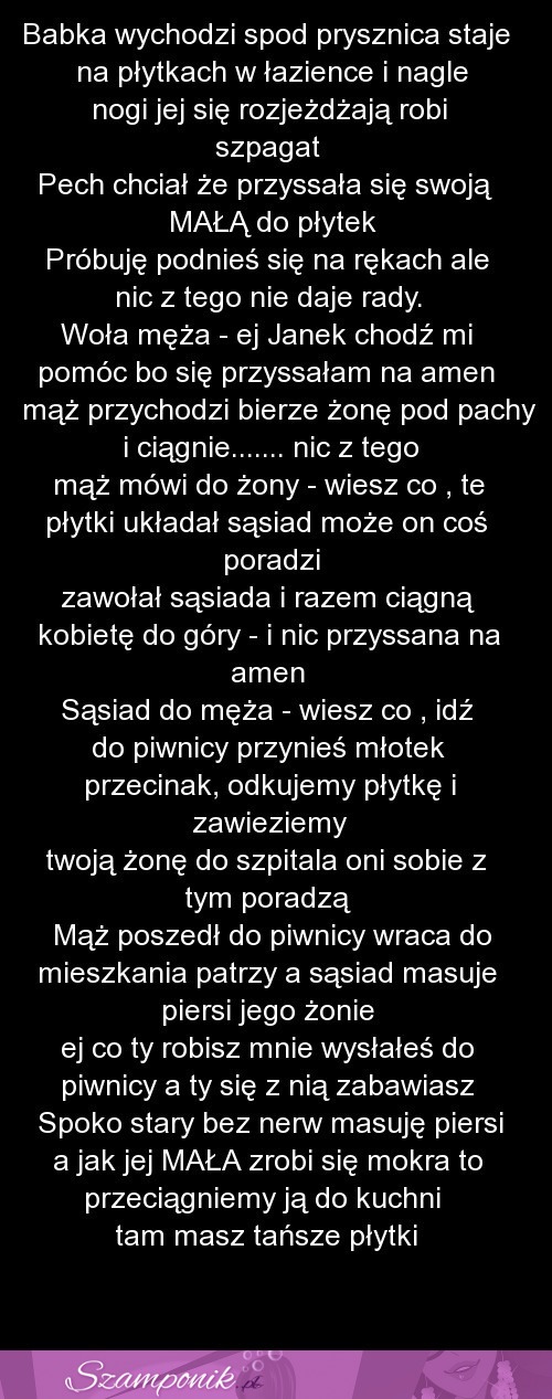 Babka przyssała się do...