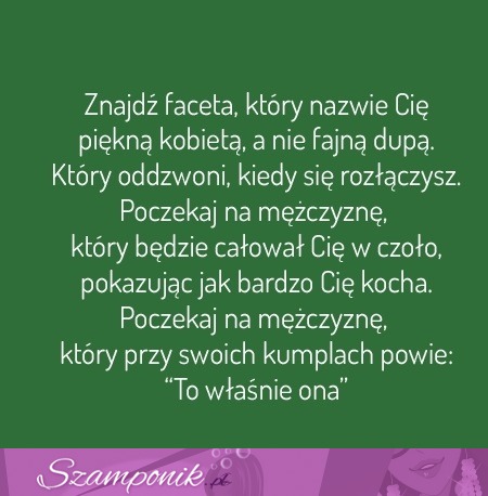 Znajdź faceta, który...