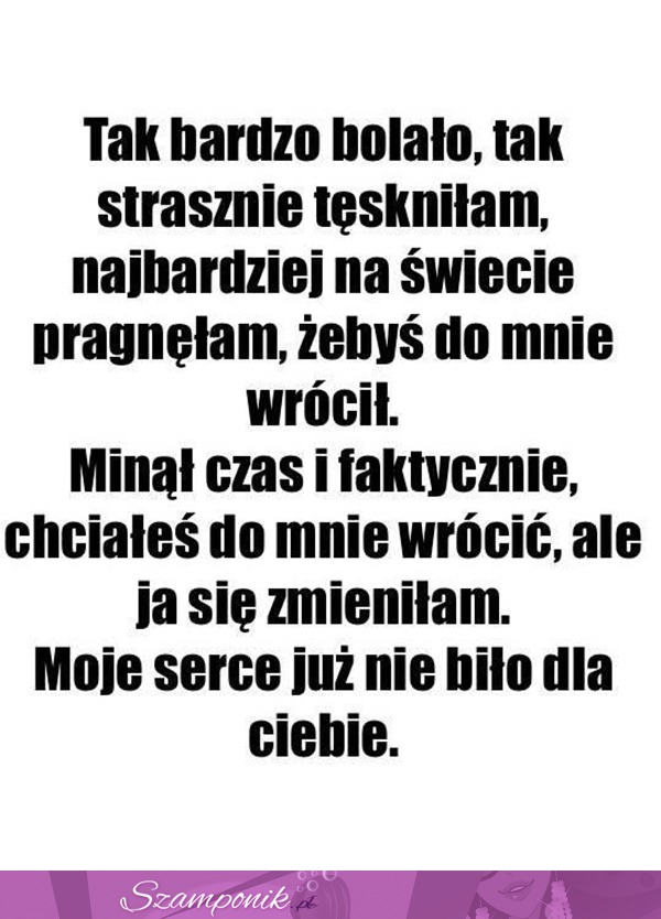 Tak bardzo bolało