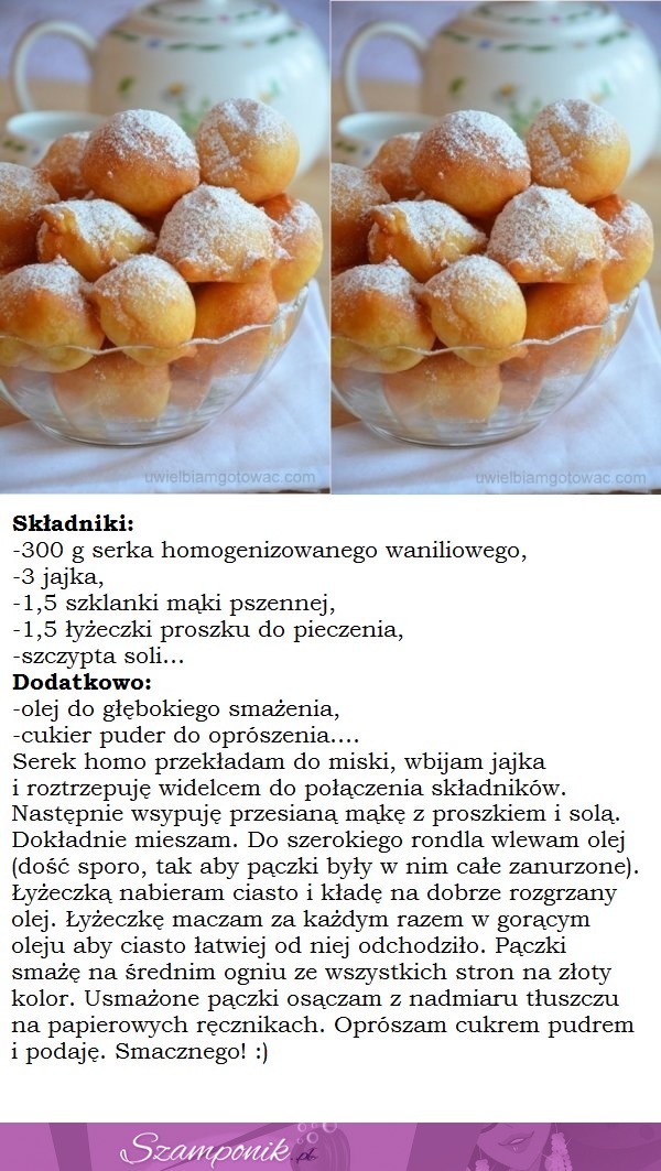 Pączki z serka homogenizowanego. PYCHOTA!