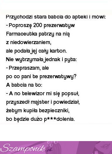 Nie uwierzysz po co BABCI 200 PREZERWATYW! MEGA ;D