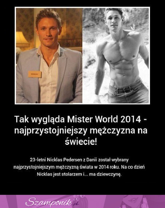 Tak wygląda MISTER WORLD 2014! Podoba Ci się?