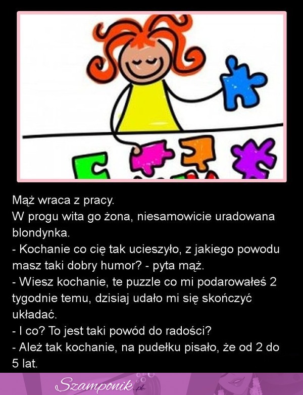 Mąż wraca z pracy, w progu wita go niesamowicie ucieszona żona! Dobry kawał